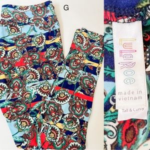 Lularoe Fun Paisley Print TC Leggings